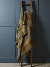Load image into Gallery viewer, Cottage Check Pure New Wool Throw - Mustard