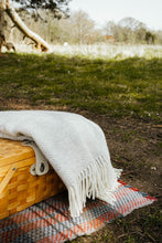Load image into Gallery viewer, Herringbone Pure New Wool Throw - Silver Grey