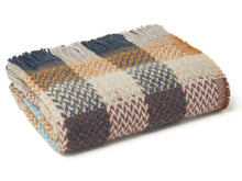 Load image into Gallery viewer, Random Check Celtic Weave Recycled Wool Throw