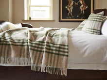 Load image into Gallery viewer, Hex XL Pure New Wool Throw - Olive
