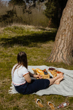 Load image into Gallery viewer, Herringbone Waterproof Polo Picnic Blanket - Silver Grey