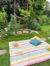 Load image into Gallery viewer, Stripe Waterproof Eventer Picnic Blanket - Rainbow