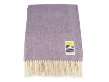 Load image into Gallery viewer, Herringbone Pure New Wool Blanket - Heather