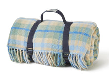 Load image into Gallery viewer, Cottage Check Waterproof Polo Picnic Blanket - Blue
