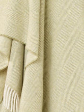 Load image into Gallery viewer, Herringbone Merino Lambswool Throw - Sage