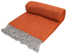 Load image into Gallery viewer, Illusion Pure New Wool Throw - Pumpkin