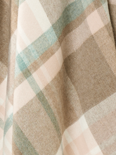 Load image into Gallery viewer, Portree Check Merino Lambswool Throw - Natural/Rose