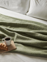 Load image into Gallery viewer, Honeycomb XL Pure New Wool Throw - Fern/Grey