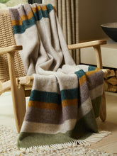 Load image into Gallery viewer, Alaska Stripe Pure New Wool Throw - Earth