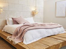 Load image into Gallery viewer, Waffle XL Pure New Wool Throw - Dusky Pink