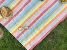 Load image into Gallery viewer, Stripe Waterproof Eventer Picnic Blanket - Rainbow