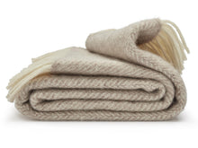 Load image into Gallery viewer, Herringbone Pure New Wool Throw - Hazel