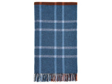 Load image into Gallery viewer, Stormness Check Pure New Wool Throw - Brick/Navy