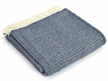 Load image into Gallery viewer, Illusion Pure New Wool Throw - Blue Slate
