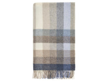 Load image into Gallery viewer, Woodale Pure New Wool Shetland Throw - Blue