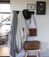Load image into Gallery viewer, Herringbone Natural Undyed Pure Wool Throw - Ecru
