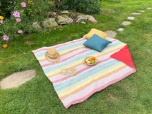 Load image into Gallery viewer, Stripe Waterproof Eventer Picnic Blanket - Rainbow