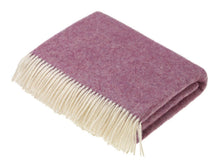 Load image into Gallery viewer, Herringbone Shetland Pure New Wool Throw - Pink
