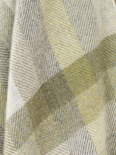Load image into Gallery viewer, Woodale Pure New Wool Shetland Throw - Olive