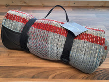 Load image into Gallery viewer, Waterproof Picnic Rug Roll - Random Check Recycled Wool