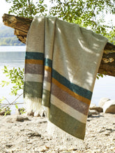 Load image into Gallery viewer, Alaska Stripe Pure New Wool Throw - Earth