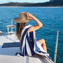 Load image into Gallery viewer, XL Whitsunday Blue Beach Towel