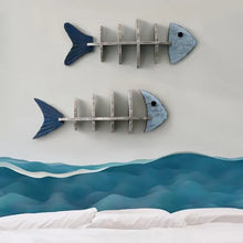 Load image into Gallery viewer, Mediterranean Fishbone Wall Shelf – 3D Wooden Wall Decor & Storage (Flat, Pointed or Vertical)