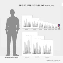 Load image into Gallery viewer, Minimal Swimmers Art Print – Nordic Minimalist Unframed Poster