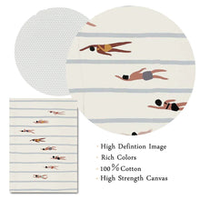 Load image into Gallery viewer, Minimal Swimmers Art Print – Nordic Minimalist Unframed Poster