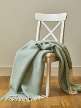 Load image into Gallery viewer, Herringbone Pure New Wool Throw - Sea Green
