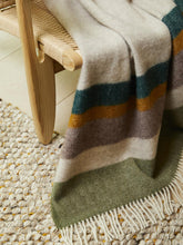 Load image into Gallery viewer, Alaska Stripe Pure New Wool Throw - Earth
