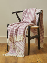 Load image into Gallery viewer, Jacquard Spot Pure New Wool Throw - Mulberry