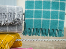 Load image into Gallery viewer, Windowpane Pure New Wool Throw - Spearmint