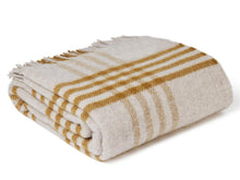 Load image into Gallery viewer, Hex XL Pure New Wool Throw - English Mustard