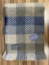 Load image into Gallery viewer, Random Check Celtic Weave Recycled Wool Throw