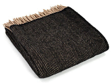 Load image into Gallery viewer, Herringbone Pure New Wool Throw - Vintage
