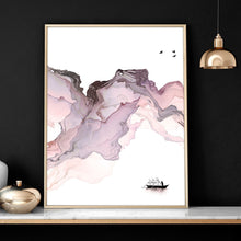 Load image into Gallery viewer, Framed coastal wall art for home office decor | set of 3 wall art