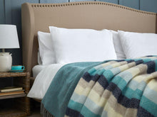 Load image into Gallery viewer, Stripe Pure New Wool Throw - Seashore