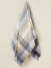 Load image into Gallery viewer, Woodale Pure New Wool Shetland Throw - Blue