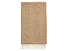 Load image into Gallery viewer, Herringbone Shetland Pure New Wool Throw - Camel