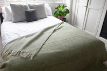 Load image into Gallery viewer, Illusion Pure New Wool Throw - Sage Green/Grey