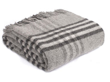 Load image into Gallery viewer, Hex XL Pure New Wool Throw - Charcoal