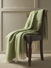 Load image into Gallery viewer, Isobel Crescent Pure New Wool Throw - Fern