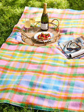 Load image into Gallery viewer, Festival Waterproof Picnic Blanket - Rainbow Check