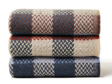 Load image into Gallery viewer, Random Check Celtic Weave Recycled Wool Throw