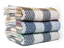Load image into Gallery viewer, Random Check Celtic Weave Recycled Wool Throw