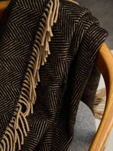 Load image into Gallery viewer, Herringbone Pure New Wool Throw - Vintage