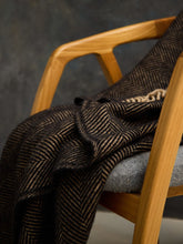 Load image into Gallery viewer, Herringbone Pure New Wool Throw - Vintage