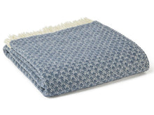 Load image into Gallery viewer, Isobel Crescent Pure New Wool Throw - Blue Slate