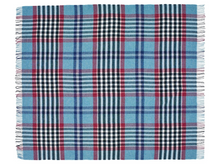 Load image into Gallery viewer, Chesil Check Pure New Wool Throw - Teal